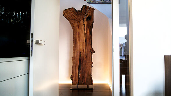 Wood sculpture from a tree trunk