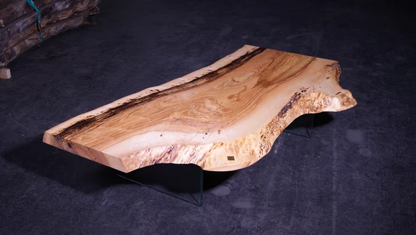 Coffee table from a tree trunk