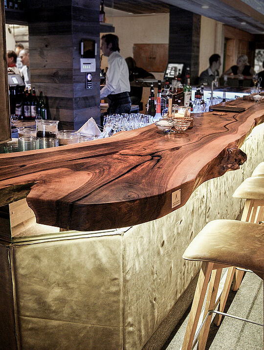 Bar from a tree trunk -